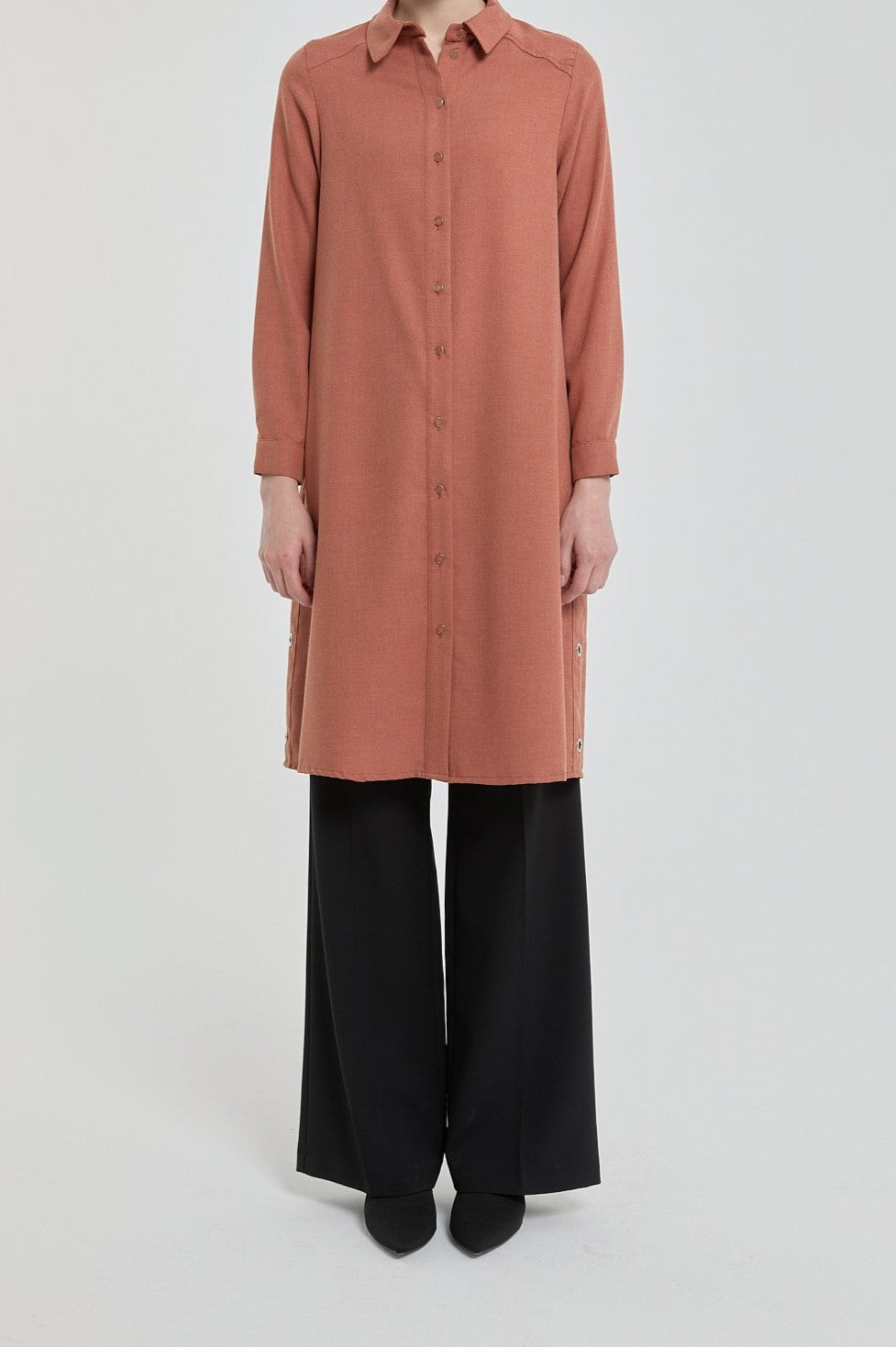 Tunique à col chemise avec détaillé