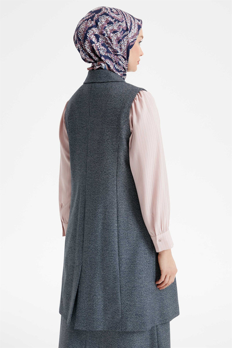 veste sans manches à col croisé de grande taille